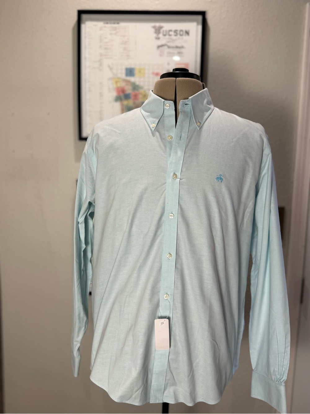 NWT Brooks Brothers Regent L Original Polo Non-Iron Light Blue Button-Down Shirt - Picture 11 of 11